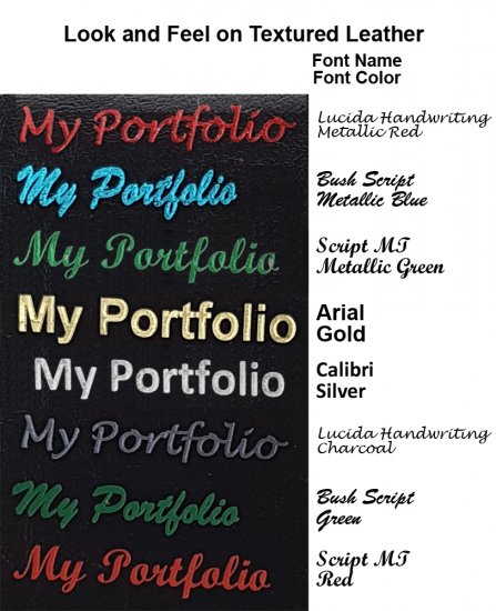Portfolios sample fonts 2